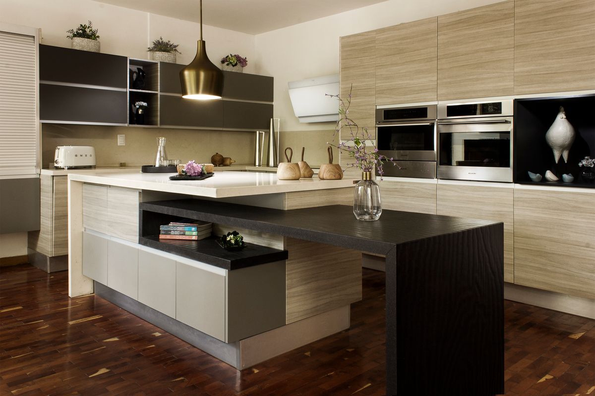 Sfeerbeeld van een keuken met moderne afwerking